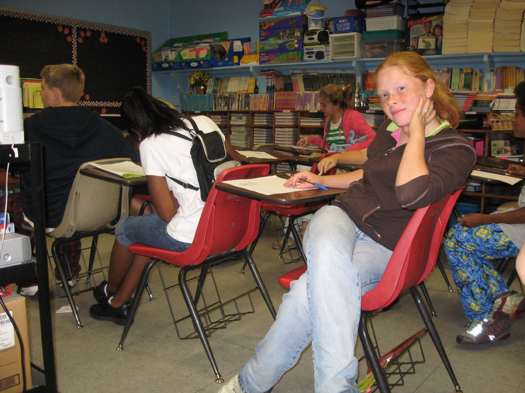 Students in a U.S. elementary school classroom